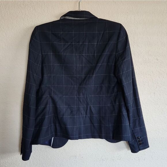 Banana Repulic Navy Paid Blazer Size 4 - Picture 2 of 8